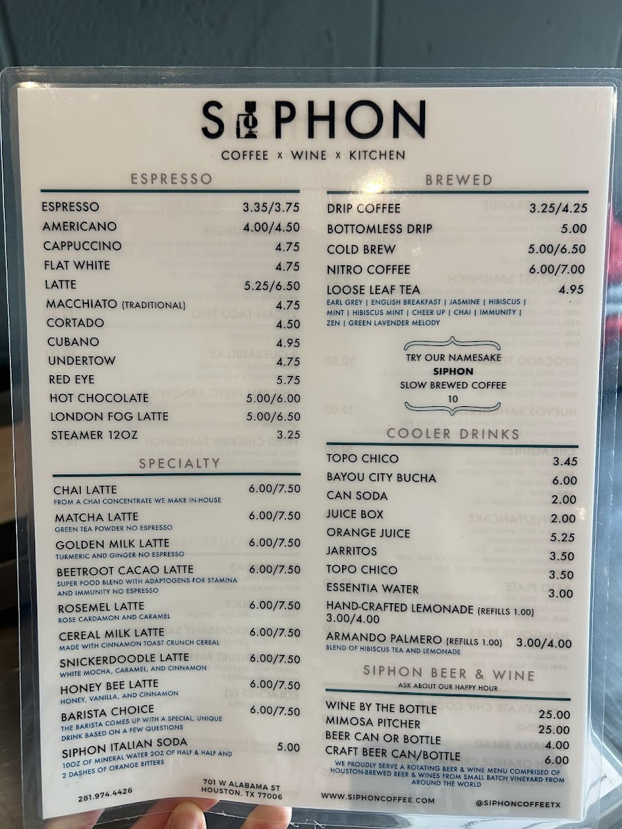 Siphon Coffee Menu - Image 4